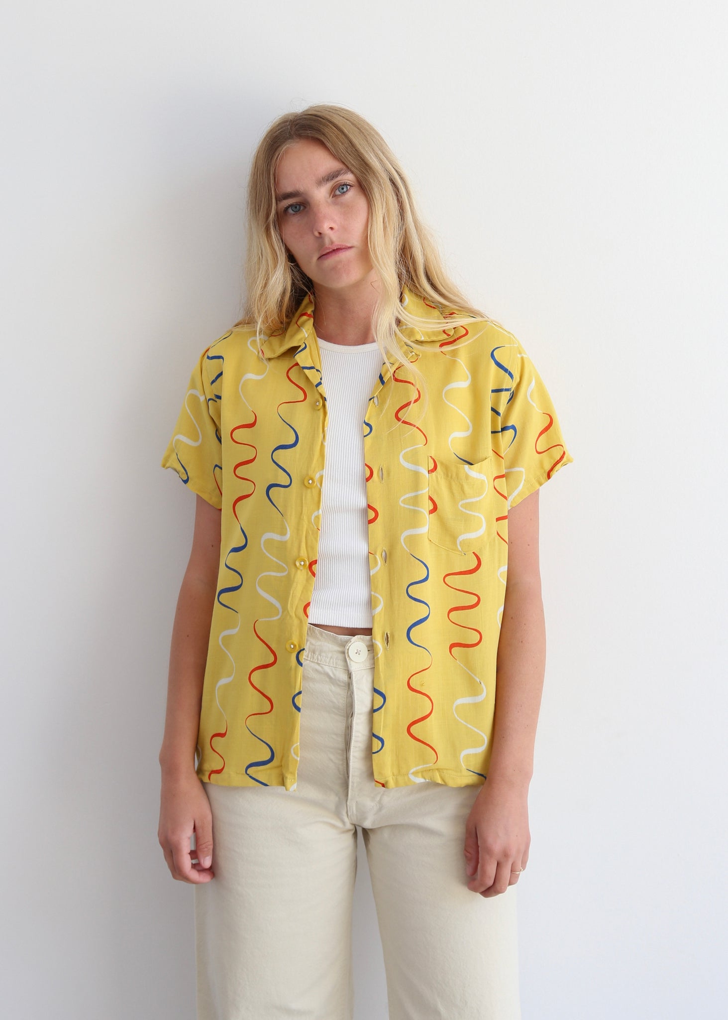 50’s Rayon Loop Collar Shirt