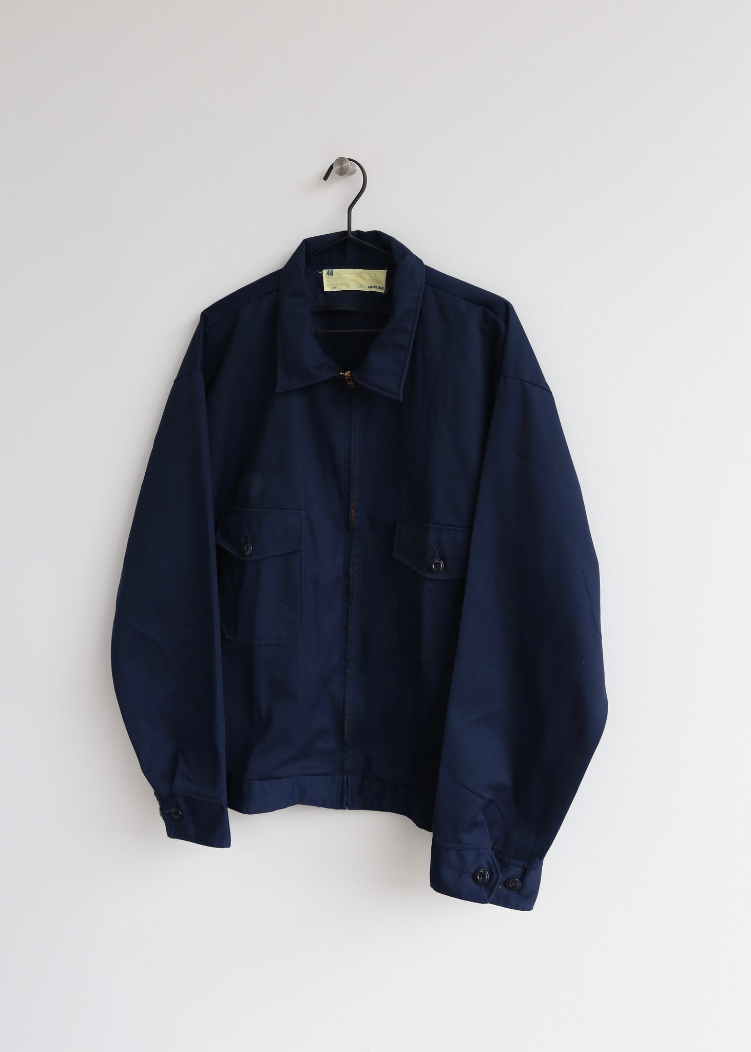 70’s Navy Two Pocket Work Jacket (XL)