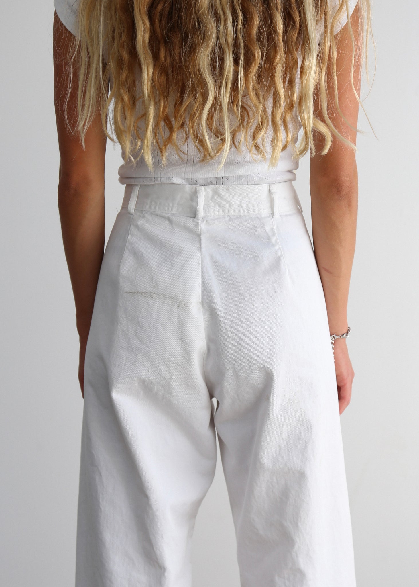 50’s White US Navy Trousers (28”)