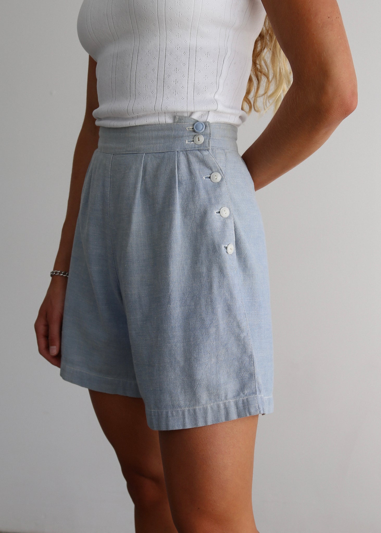 40’s Chambray US Navy WAVES Shorts (25”)