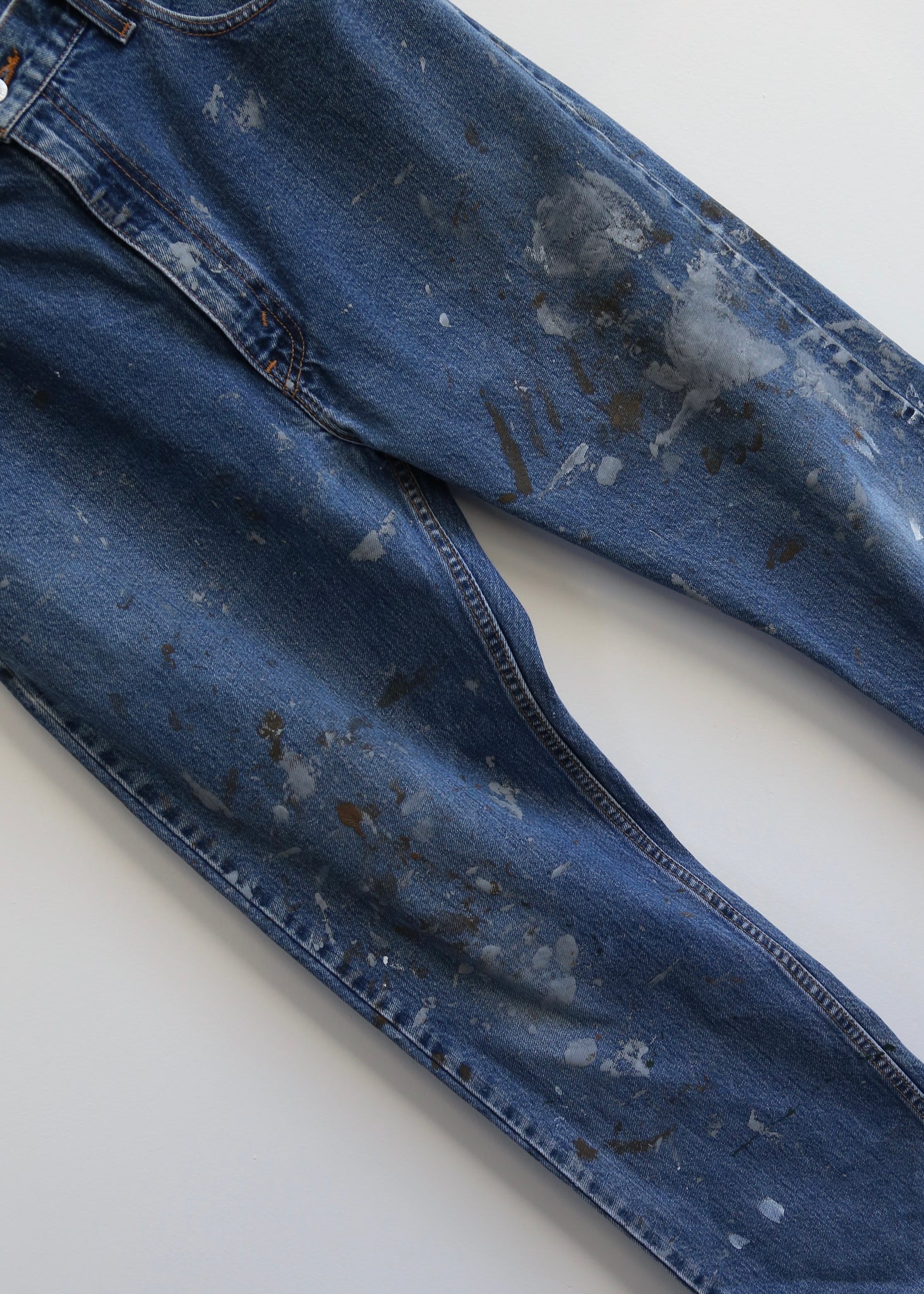 90’s Denim Paint Splattered 505 Levi’s (34)
