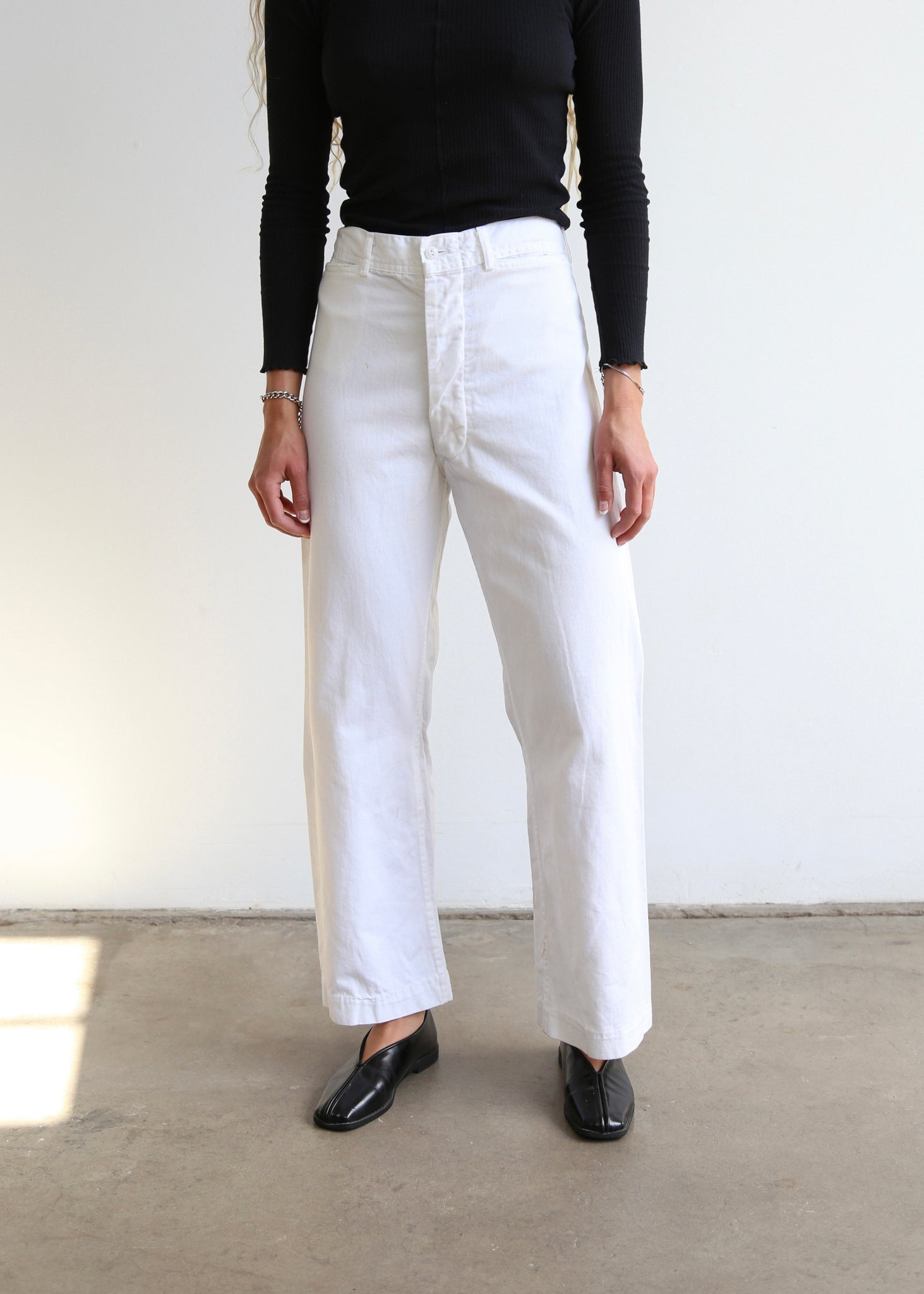 40’s White US Navy Trousers (28”)