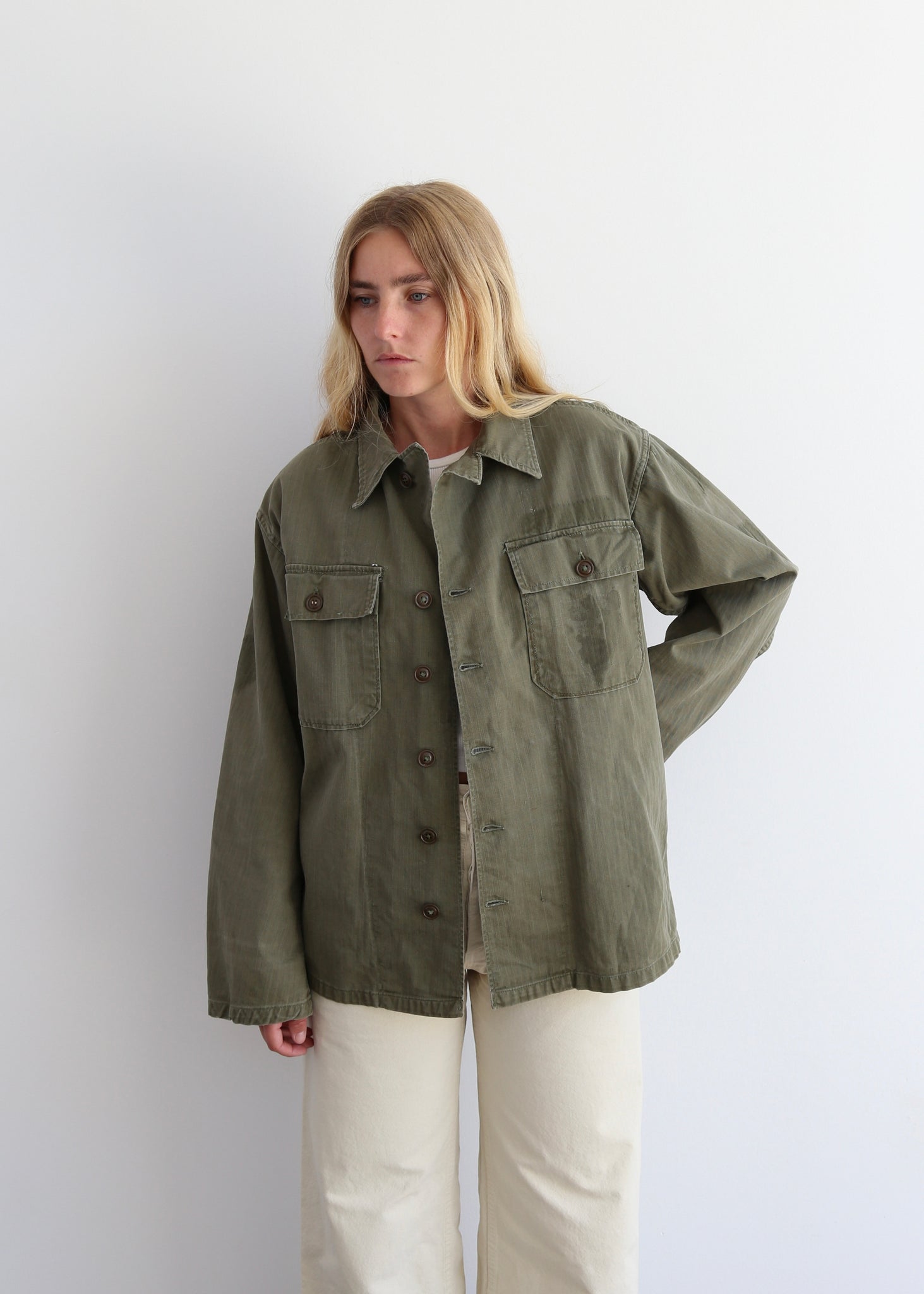 50’s Herringbone Twill Utility Shirt